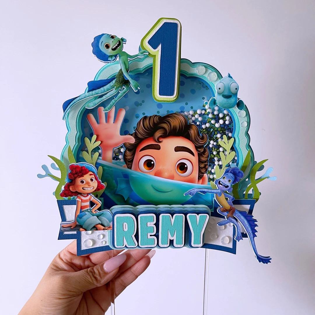 Luca Cake Topper, Luca Topper, Luca Birthday, Luca Birthday Decoration, Luca 3D Cake Topper, Luca... | Etsy (US)
