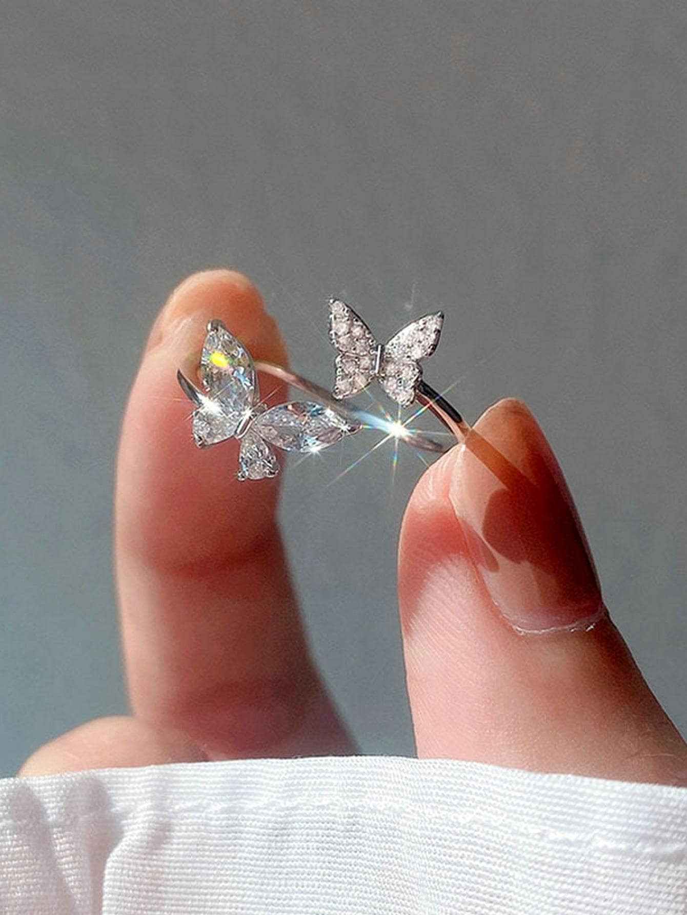 Butterfly Decor Cuff Ring | SHEIN