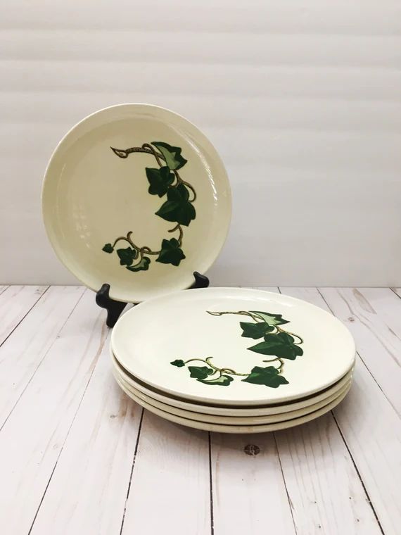 5 California Ivy Hand Painted Poppy Trail Dinner Plates | Etsy (US)