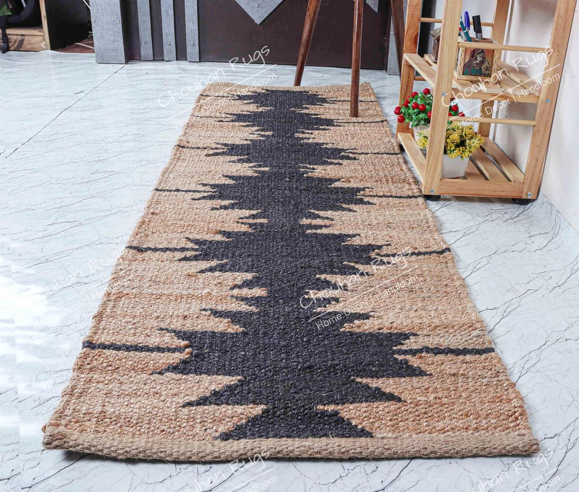 Chouhan Rugs Natural Jute Hemp Runner Rug Bohemian Rug Decor Rug Handwoven Rug Custom Rug Decorat... | Walmart (US)