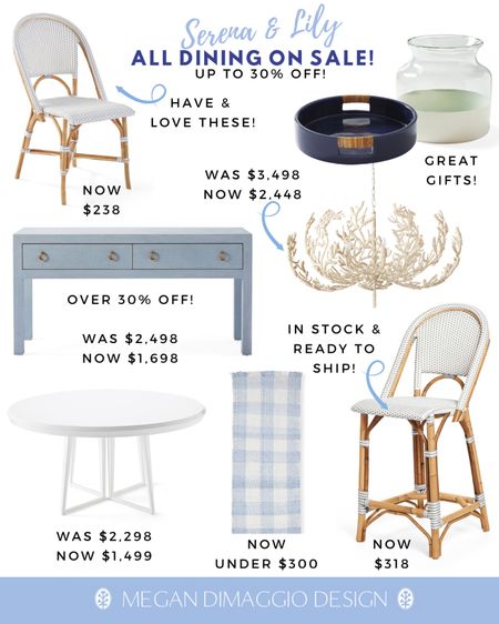 Yay!! A brand new Serena & Lily sale to share!! And it’s for anyone who’s been eyeing anything dining related!! 👏🏻👏🏻👏🏻

Including dining chairs, tables, counter stools, wallpaper, chandeliers & pendants, rugs & more!! Linked some best of the sale here!! 🤍

#LTKsalealert #LTKFind #LTKhome