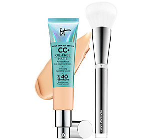A-D IT Cosmetics CC Cream Oil-Free with Brush Auto-Delivery | QVC