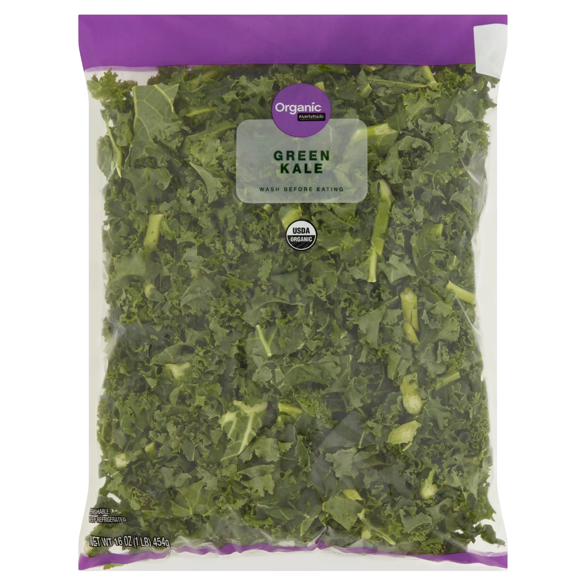 Organic Marketside Fresh Bagged Green Kale, 1 lb Bag | Walmart (US)