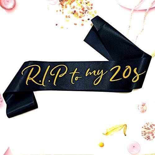 RIP to My 20s Birthday Sash, RIP to My Youth Birthday Decorations for 30th Birthday Girl, Funeral... | Amazon (US)
