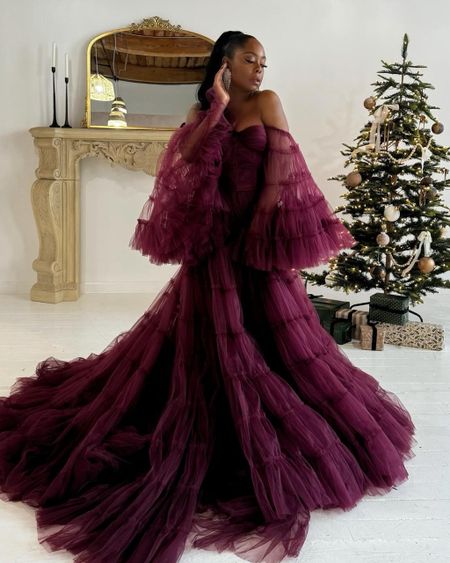 Burgundy/Oxblood/Berry/Merlot 

Deep red will be trending very much going into 2024 and perfect for festive season, Valentine’s Day, or a celebratory night out. 

(Gown-as pictured: @summitandsilt rental) 
#LTKHoliday 

#LTKstyletip #LTKparties