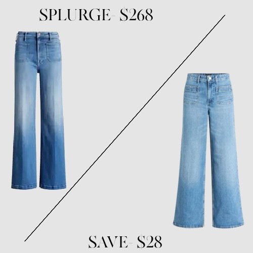 Thrifty Thursday find — these wide-leg jeans from Target look nearly identical to the designer Mother jeans from Nordstrom, but for a fraction of the price. The fit, the wash, the flattering cut… you’d never guess which pair is under $30. Proof that great style doesn’t have to cost a fortune.

#ThriftyThursday #LookForLess #DesignerDupe #SaveVsSplurge #AffordableStyle #TargetStyle #NordstromLookForLess #LTKFashion #LTKDenim #CasualStyle #EverydayOutfit #ClassicWardrobe #MySweetSavannahStyle #StyleOnABudget

#LTKFindsUnder50 #LTKBeauty #LTKStyleTip