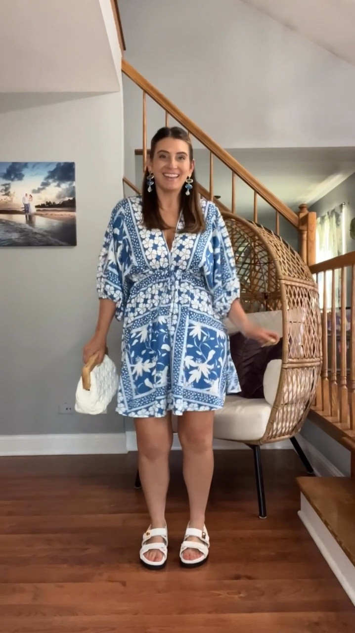 Cupshe Floral Print Dolman Puff Sleeve Dress with Amazon white chunky sandals  

#LTKShoeCrush #LTKFindsUnder50 #LTKSaleAlert