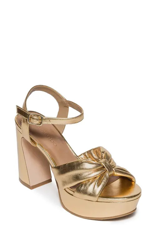 Bernardo Footwear Veronika Platform Sandal in Gold at Nordstrom, Size 8.5 | Nordstrom