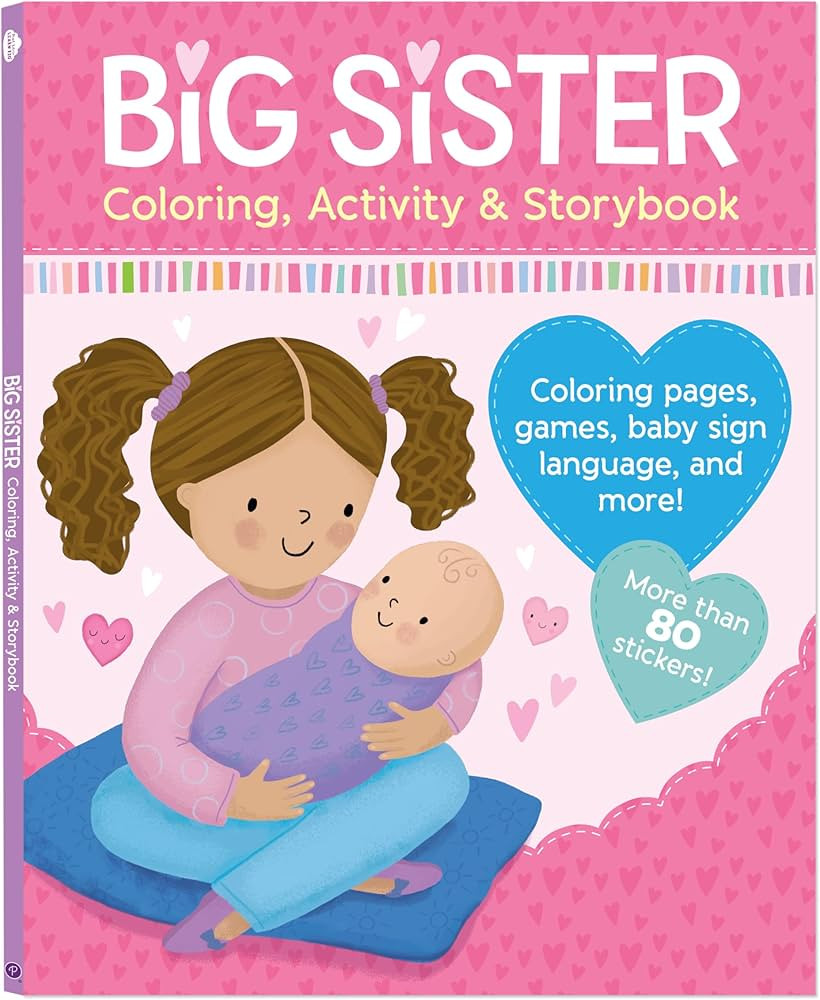 Big Sister Activity Book and Story with More than 80 Stickers - Includes Coloring Pages, Mazes, a... | Amazon (US)