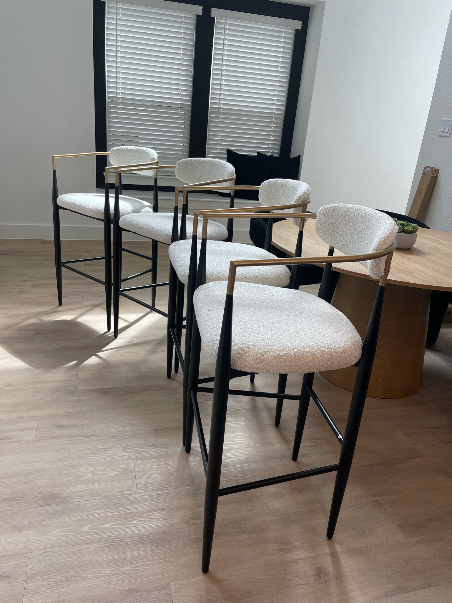 Arhaus Dupe Barstools
