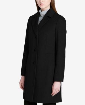 Calvin Klein Walker Wool-Cashmere Blend Coat | Macys (US)
