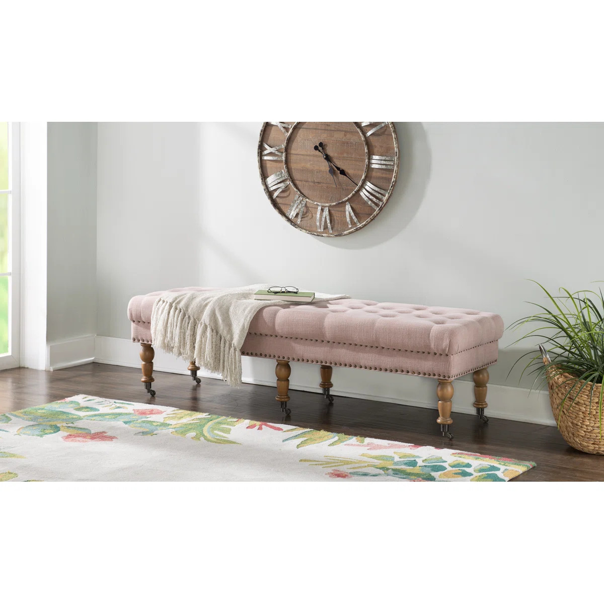Landis Linen Upholstered Bench | Wayfair North America