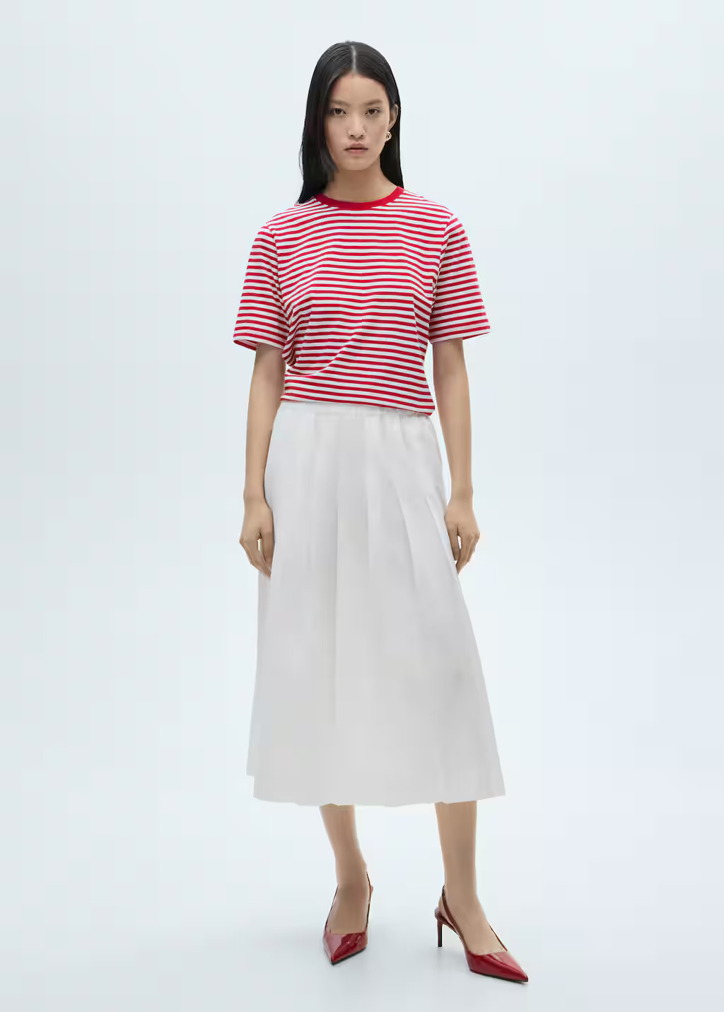 Cotton pleated skirt white - Women - XL - MANGO | Mango (US/MX/AU)
