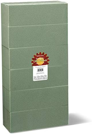 FloraCraft Floral Dry Foam 6 Piece Brick 2.6 Inch x 3.5 Inch x 7.8 Inch Green | Amazon (US)