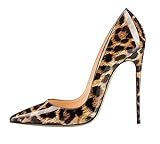 Sammitop Womens Leopard Heels,Sexy Leopard Printed Shoes Pointy Toe High Heels Slip On Stiletto Pump | Amazon (US)