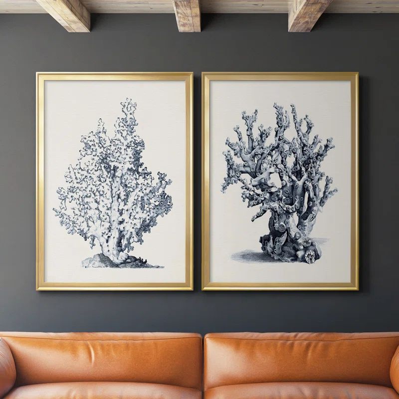 Antique Coral I Framed On Canvas 2 Pieces Print | Wayfair North America