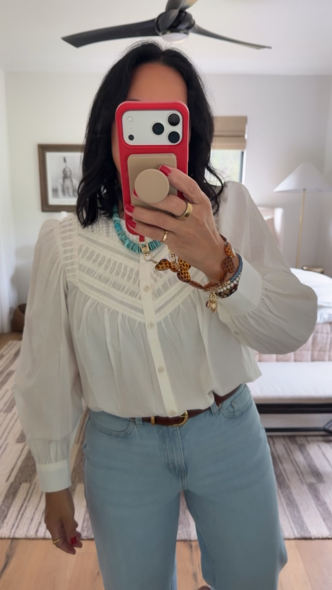 Top size medium, jeans size 8 (fits tts) 

#LTKOver40 #LTKootd #LTKMidsize