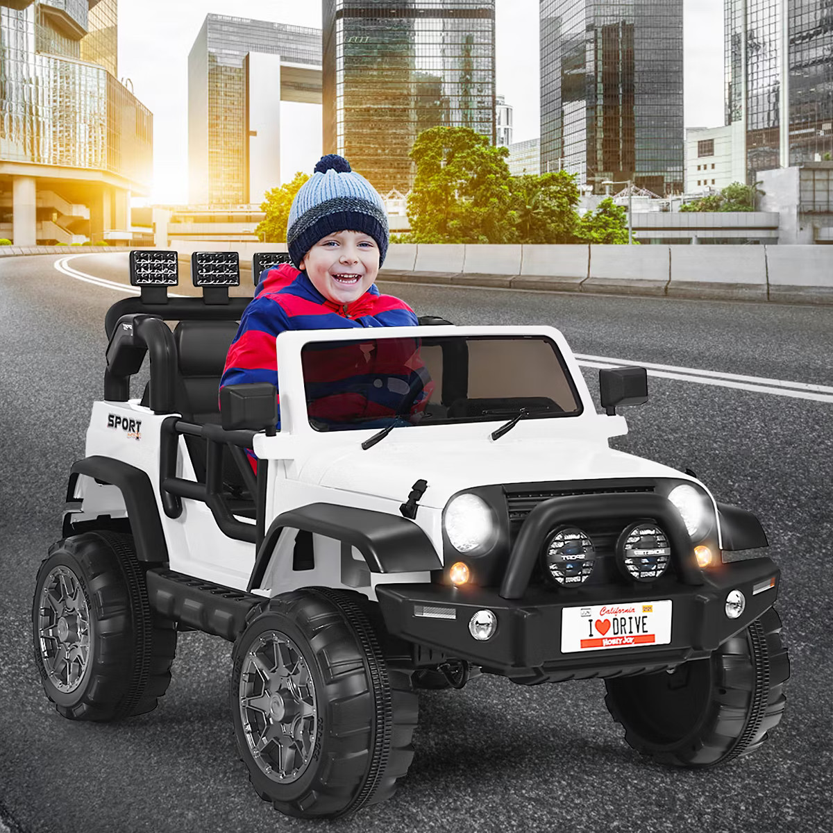 Costway 12V Kids Ride On Car 2 Seater Truck RC Electric Vehicles w/ Storage Room | Target