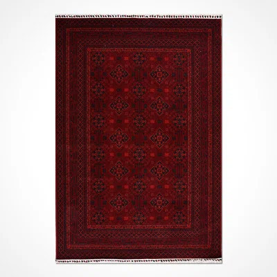 Oriental Red Machine Washable Non-Slip Area Rug | Wayfair North America