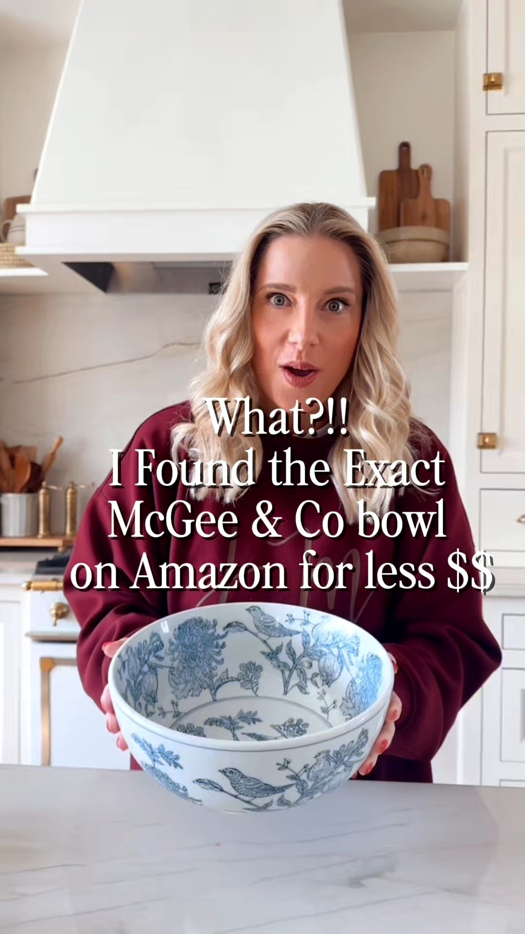 What?!! I found this exact McGee & Co bowl on Amazon…

This bowl is one of those pieces that works anywhere — style it on your kitchen counter with fruit, layer it on books for a coffee table look, or actually use it every day. Pretty and functional is always a win in my book.

Sometimes the best finds are the ones that look high-end but don’t come with the high-end price tag. Happy styling 🤍