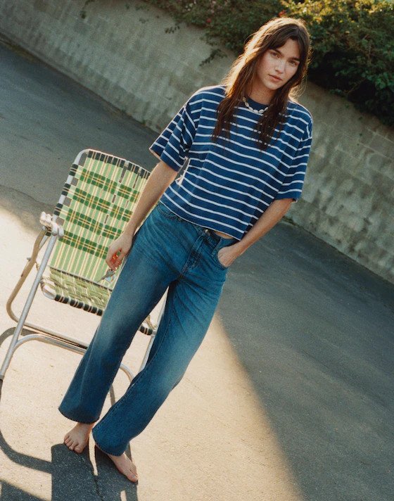 The Perfect Vintage Wide-Leg Crop Jean in Airy Denim | Madewell