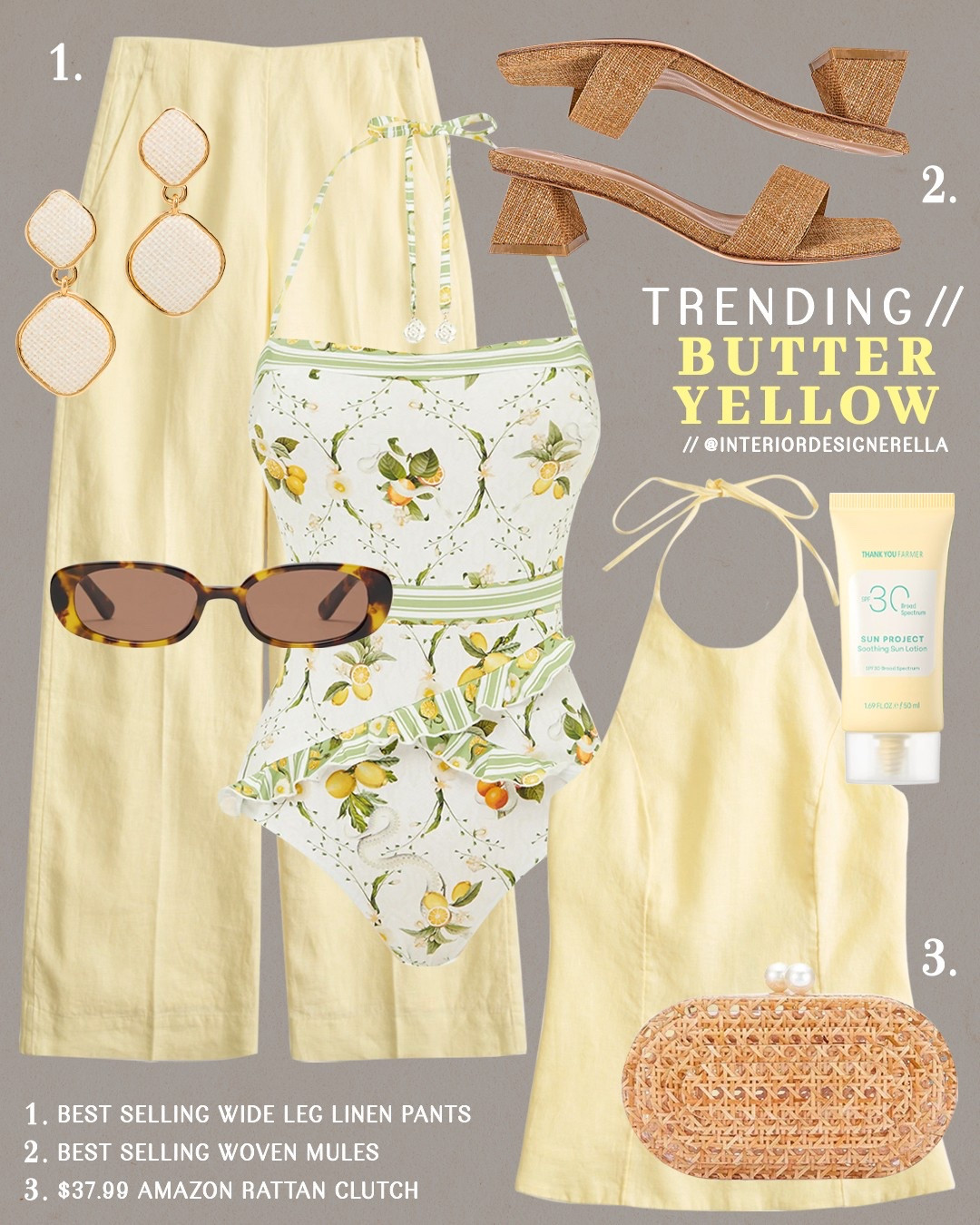 Trending Butter Yellow 💛 $37.99 Amazon rattan clutch + best selling linen pants and top!✨ Share this post with a friend!!🤗 Click on the “TRENDING YELLOW" collection on my LTK to shop this post and more!🤗 Have an amazing day!! Xo!!

#LTKStyleTip #LTKSwim #LTKFindsUnder100