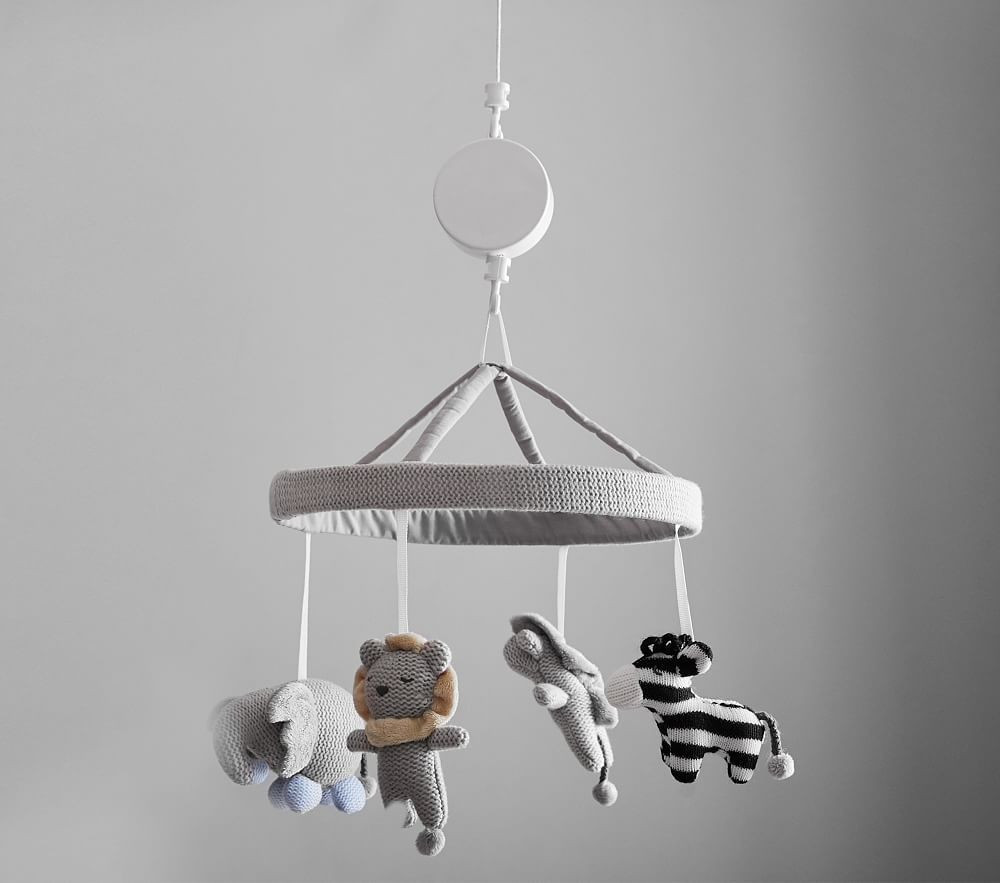 Knit Animal Crib Mobile | Pottery Barn Kids