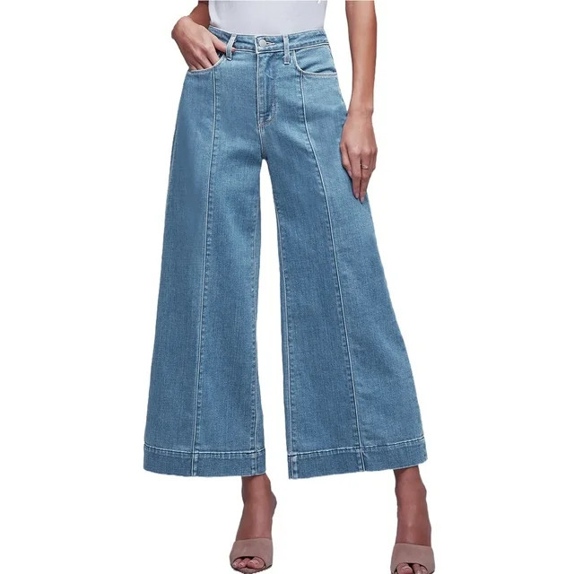 FARYSAYS Women's Wide Leg Jeans High Waisted Stretchy Straight Leg Jeans Buttoned Loose Denim Pan... | Walmart (US)