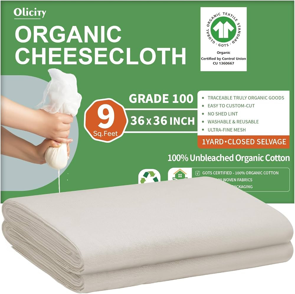 Organic Cheese Cloths, GOTS Certified, 36x36Inch, Reusable Cheese Cloth | Amazon (CA)