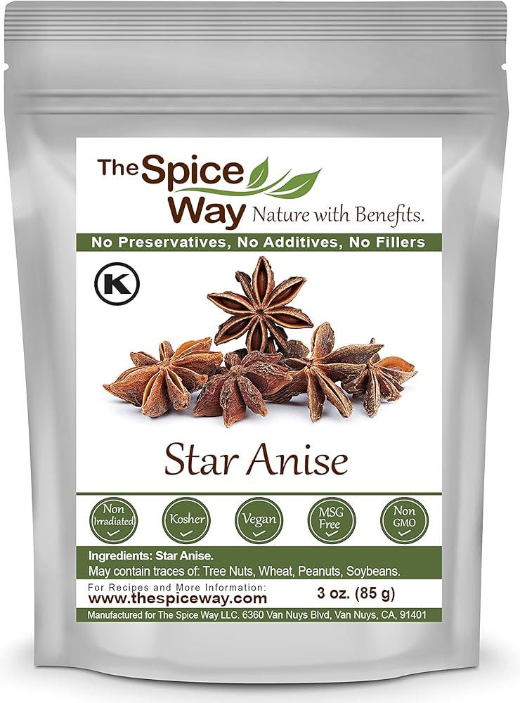 The Spice Way Star Anise - whole (3 oz) great for baking and tea | Amazon (US)