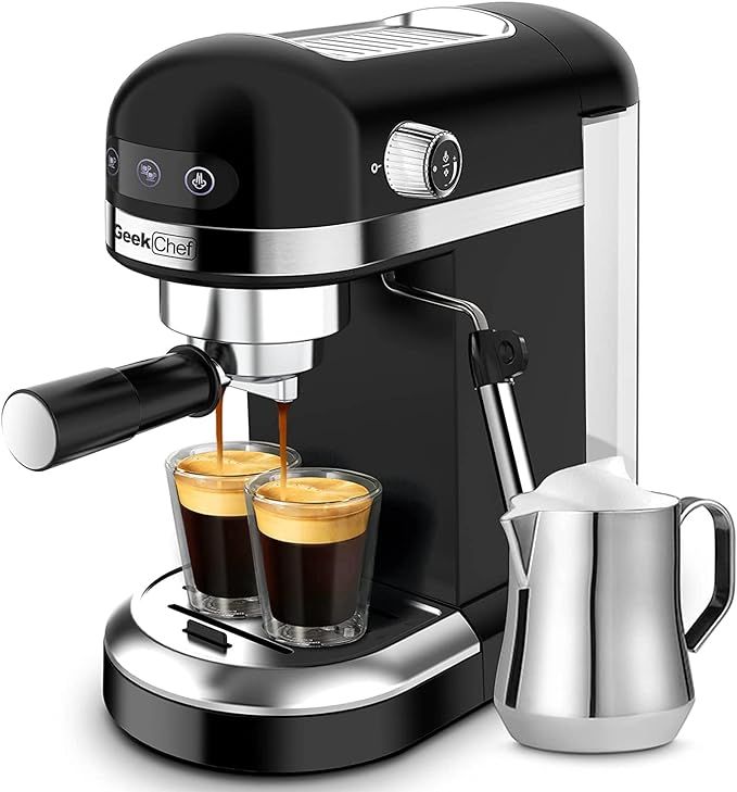 Geek Chef Espresso Machines,Espresso Maker for home, Latte & Cappuccino Maker, 20 Bar Pump Pressu... | Amazon (US)