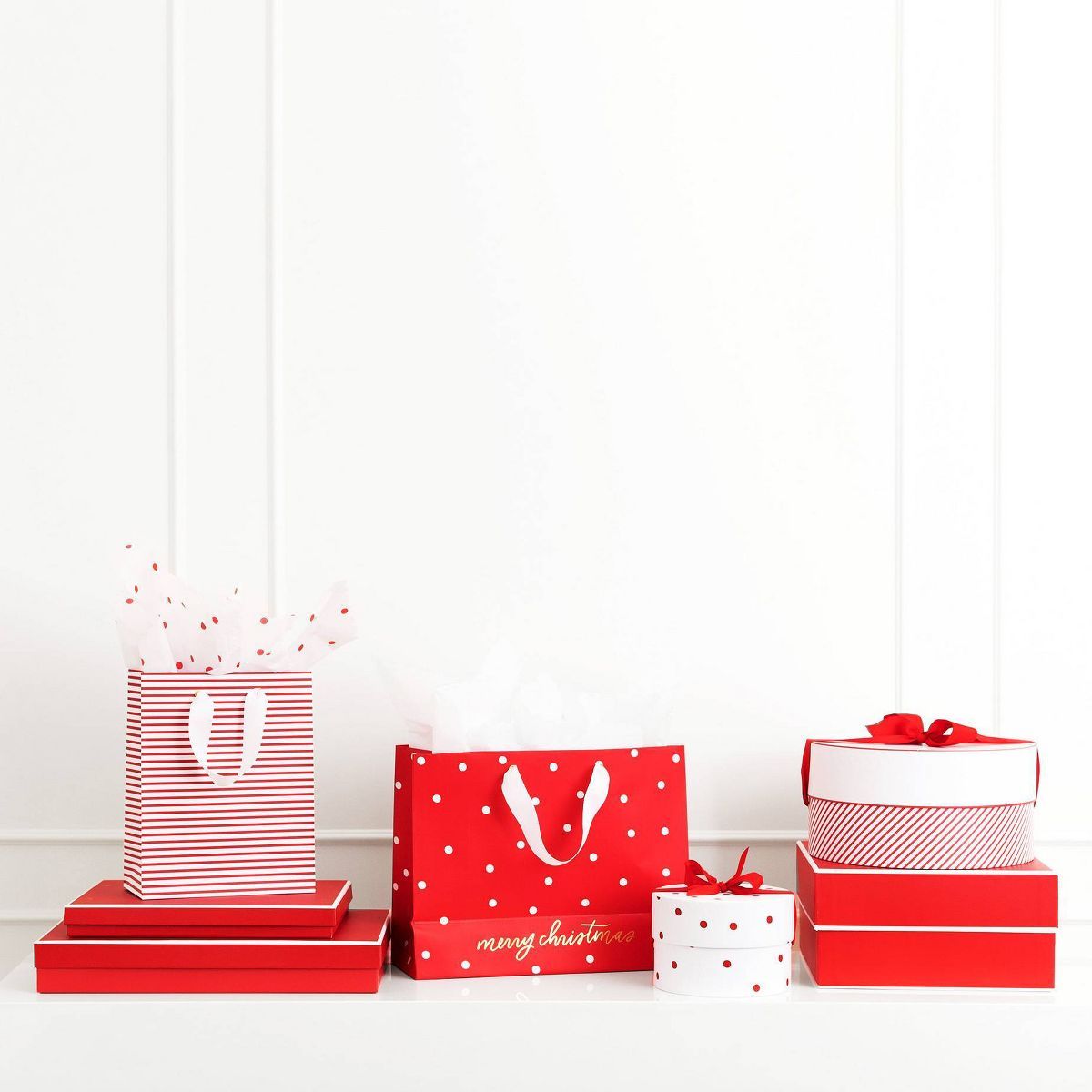 Red Diagonal Striped Large Round Gift Box White - Sugar Paper™ + Target | Target