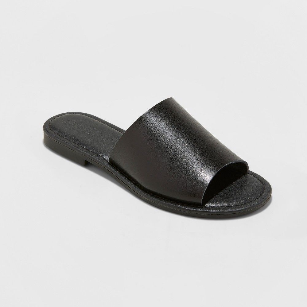 Women's Justis Slide Sandals - Universal Thread Black 7.5 | Target