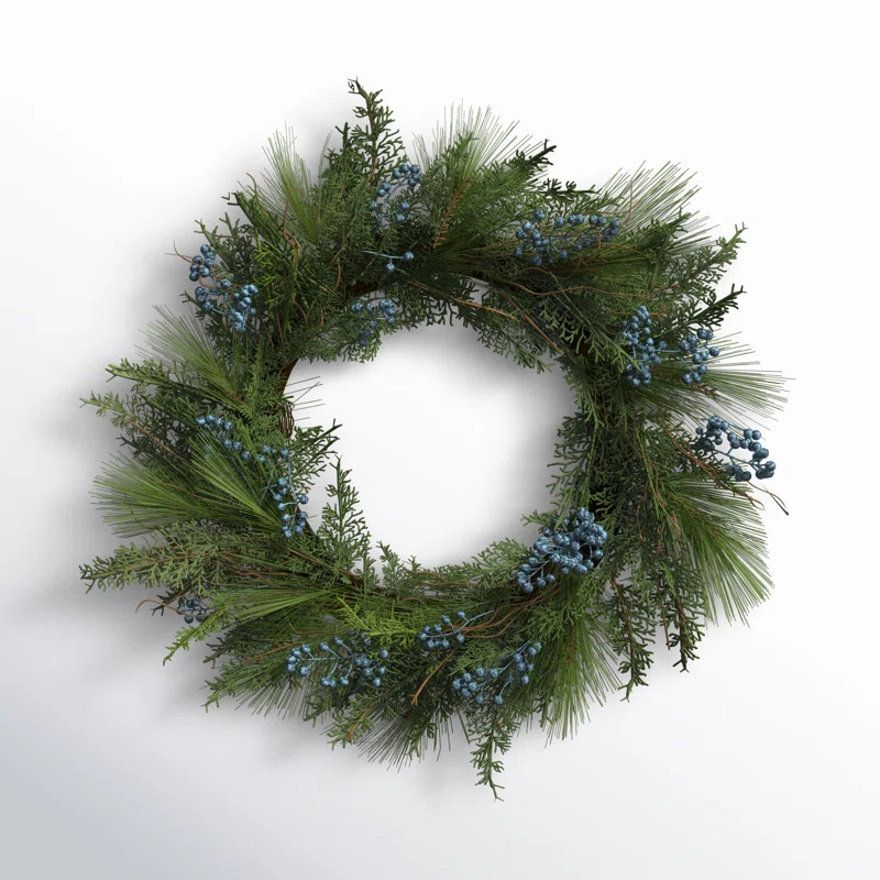22" Artificial Juniper Wreath | Wayfair North America