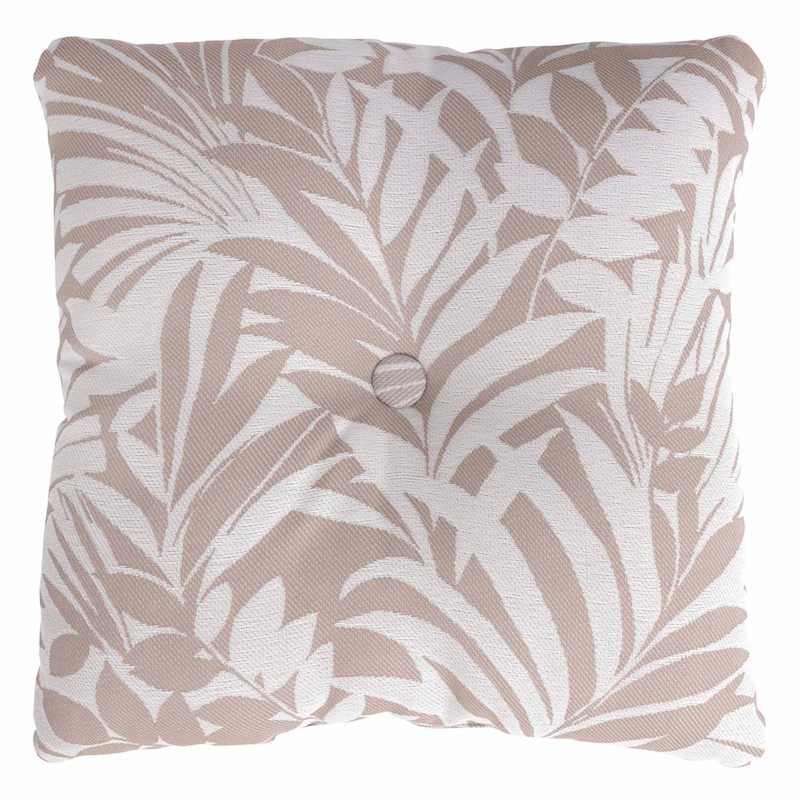 Natural Royal Palm Outdoor Tufted Back Cushion | At Home