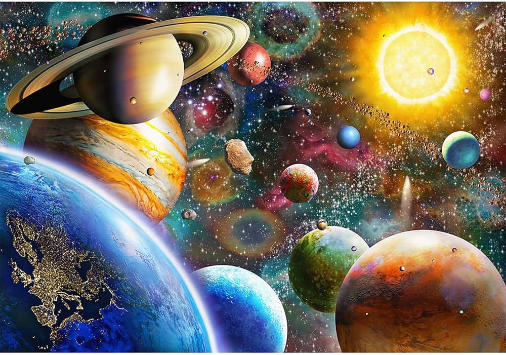 Jigsaw Puzzles 1000 Pieces for Adults, Families (Space Traveler, Solar System) Pieces Fit Togethe... | Amazon (US)