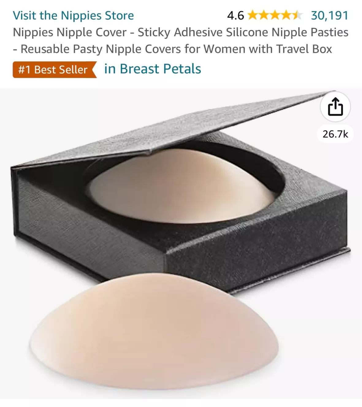 nippies nipple covers  NIPPIES Nipple Covers for Women – Adhesive Silicone  Pasties with Travel Box