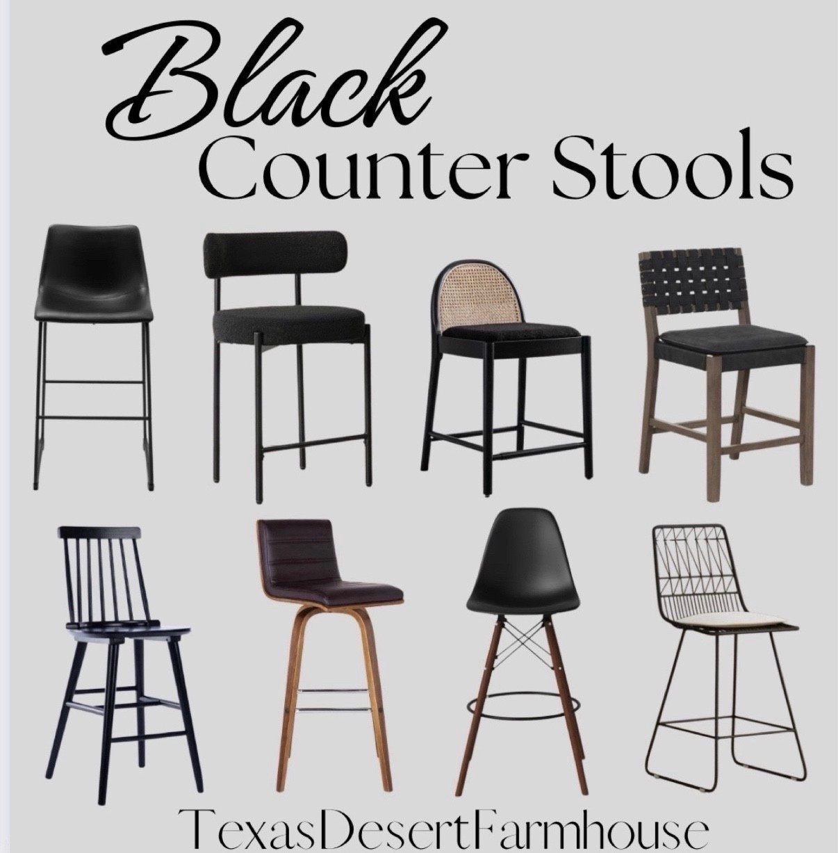 Black Counter Stools

DUOMAY Modern Bar Stools Set of 2, 26 Inches Counter Height Barstools with Rattan Back, Sherpa Fabric Upholstered Kitchen Island Chair with Wood Legs for Home Bar Coffee Shop, Black

Nathan James Cohen Mid-Century Modern Leather Bar Stool, Counter Height Chair in Solid Wood Frame with Footrest and Woven Leather Back for Kitchen, Black

Locus Bono 24'' Boucle Counter Stools Set of 2,Black Bar Stools with Backs,Counter Height Bar Stools for Kitchen Island/Kitchen Counter,Upholstered Counter Chairs (Black)

Armen Living Vienna 26" Counter Height Swivel Brown Faux Leather and Walnut Wood Bar Stool

#counterstool #counterstools #barstool #barstools #blackcounterstools #blackbarstool #kitchenisland #diningchair #diningroom #kitchenfurniture

#LTKsalealert #LTKhome #LTKstyletip

#LTKStyleTip #LTKCyberWeek

#LTKHome #LTKSaleAlert #LTKfoodie