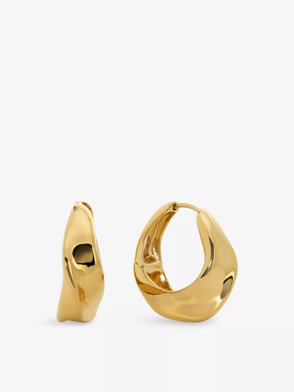 Nomade Medium 18ct Yellow Gold Vermeil Hoop Earrings | Selfridges