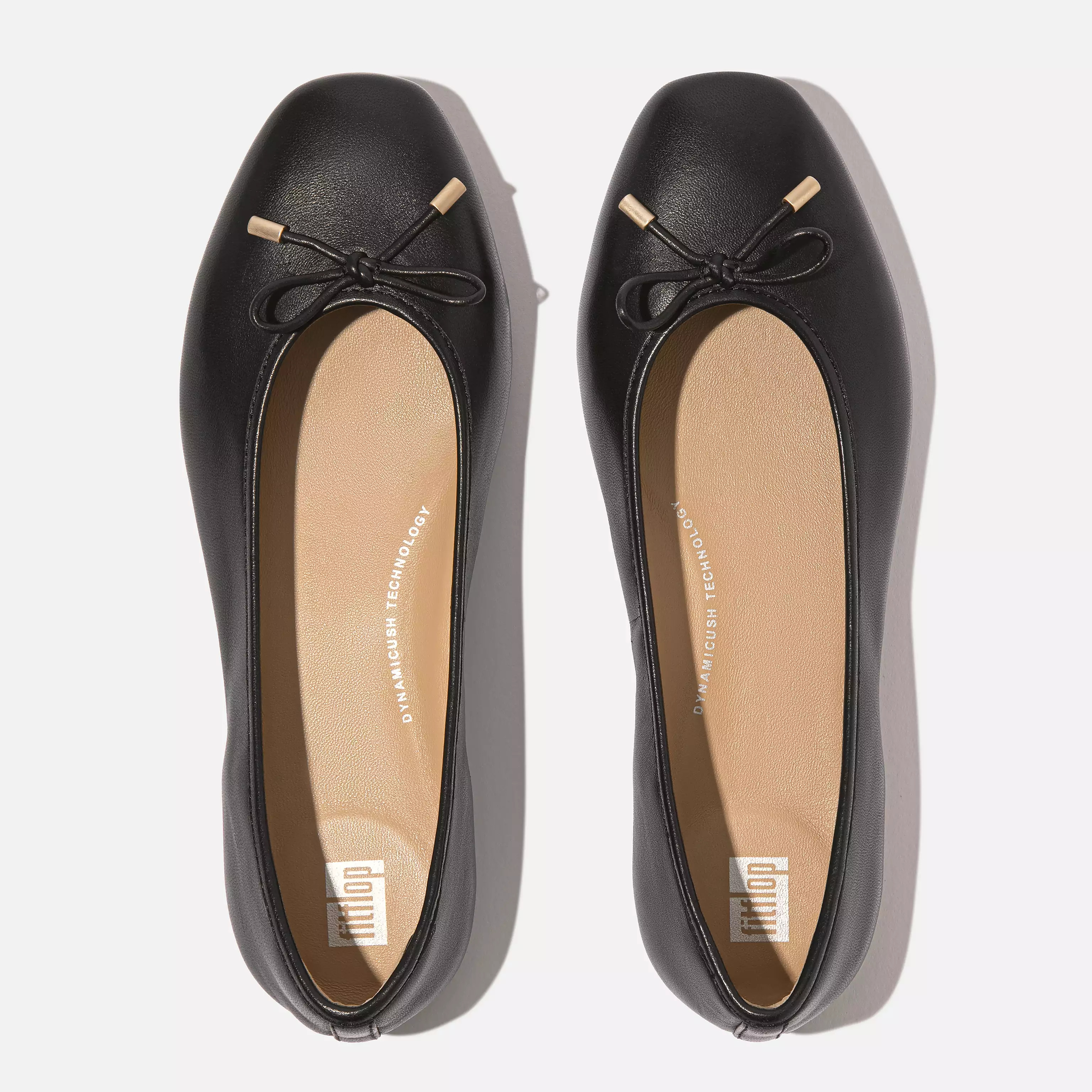 DELICATO Bow Soft Leather Ballerinas | FitFlop (UK)