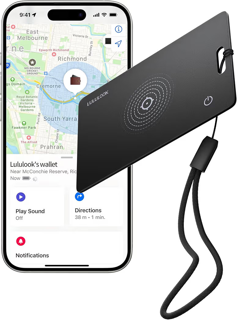 LULULOOK Wallet Tracker Card, Ultra Slim Airtag Wallet Works with Apple Find My (iOS Only), Wirel... | Amazon (US)