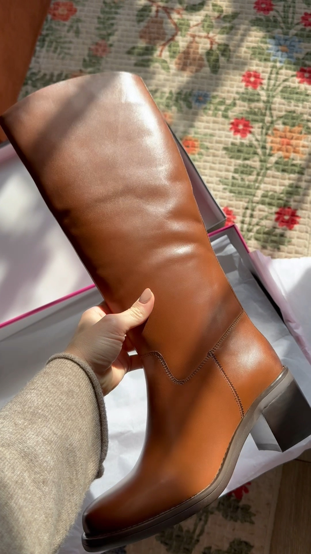 little preview of one of my fav nordstrom anniversary sale boots! the vince camuto alesa boot in “new brandy”. the warmest autumnal brown leather! they are stunning! 

they run a little snug imo. i would get the wide width if you are wanting a more loose casual boot fit since these fit pretty slim. i sized a 1/2 size up as i normally do with boots 🤎

mine are in regular width (which i don’t currently see on the site) but the wide width is linked.

#LTKSeasonal #LTKootd #LTKSaleAlert