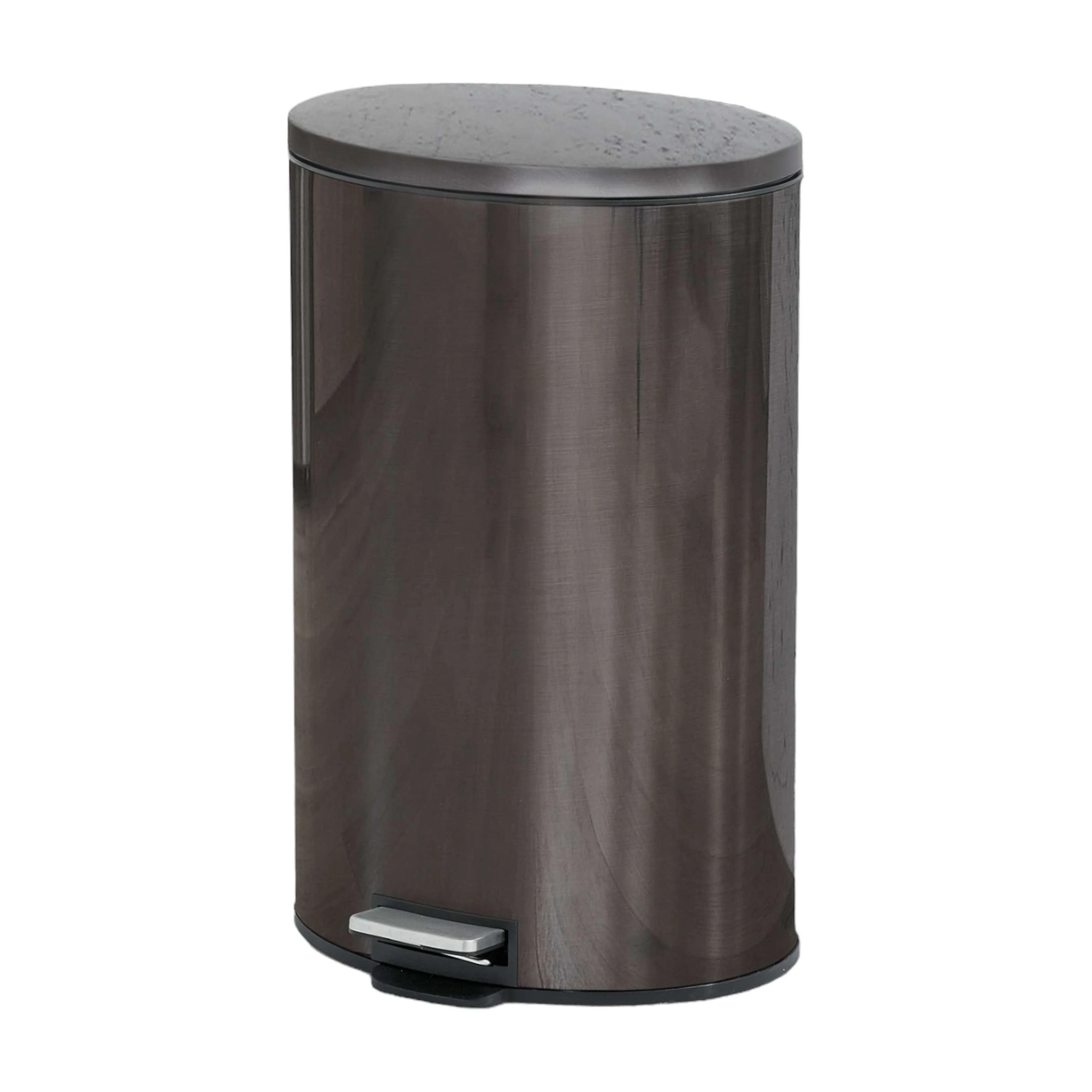 Better Homes & Gardens 10.5 Gallon Trash Can, Oval Kitchen Step Trash Can, Black Stainless Steel | Walmart (US)