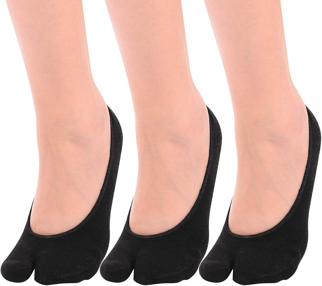 F Flammi No Show Socks Women Tabi Socks Non Slip Flip Flop Socks Low Cut for Sneaker Lofer Boat S... | Amazon (US)