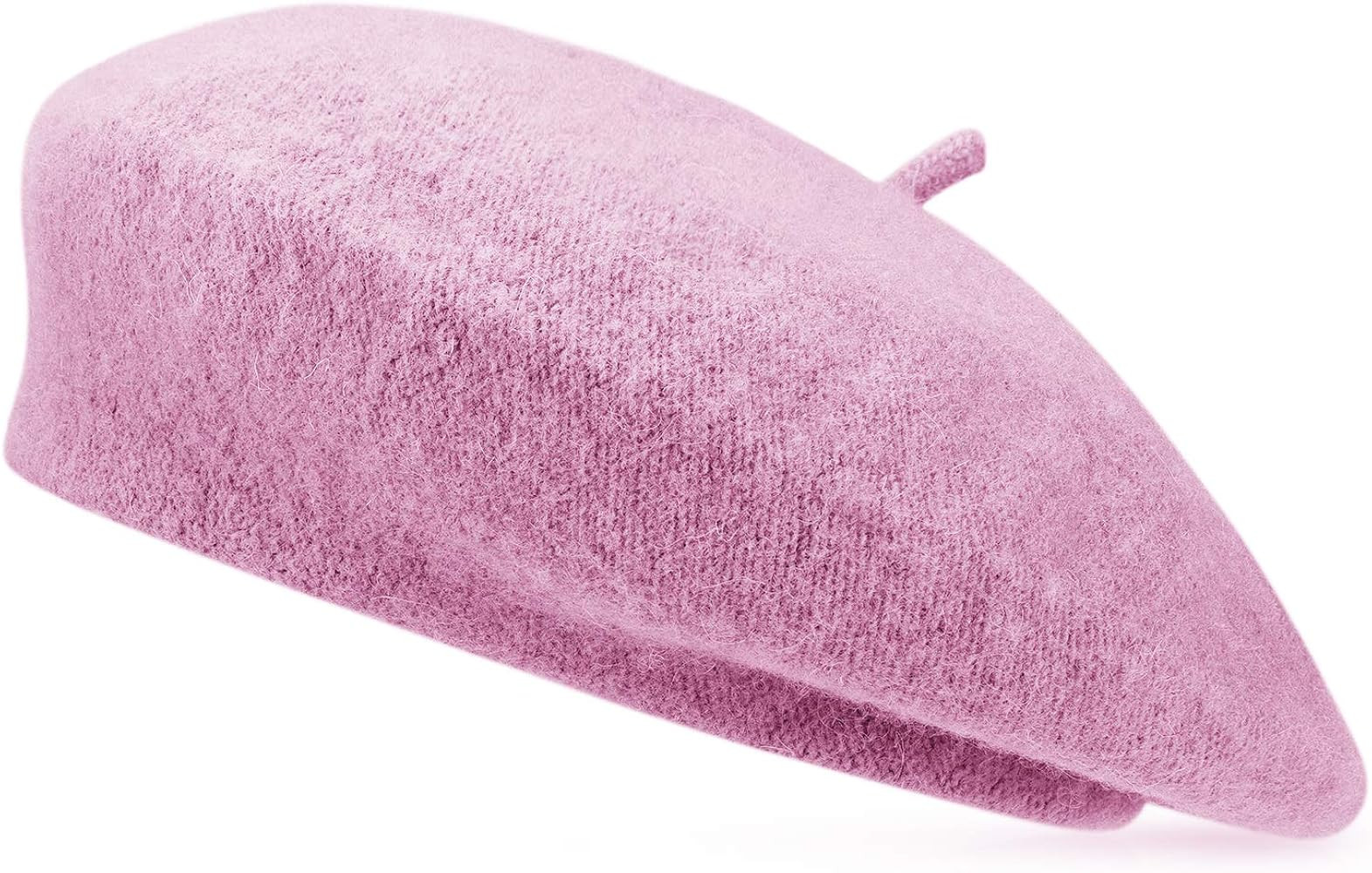 Jeicy Wool Beret Hat Solid Color French Beret with Skily Scarf and Brooch | Amazon (US)