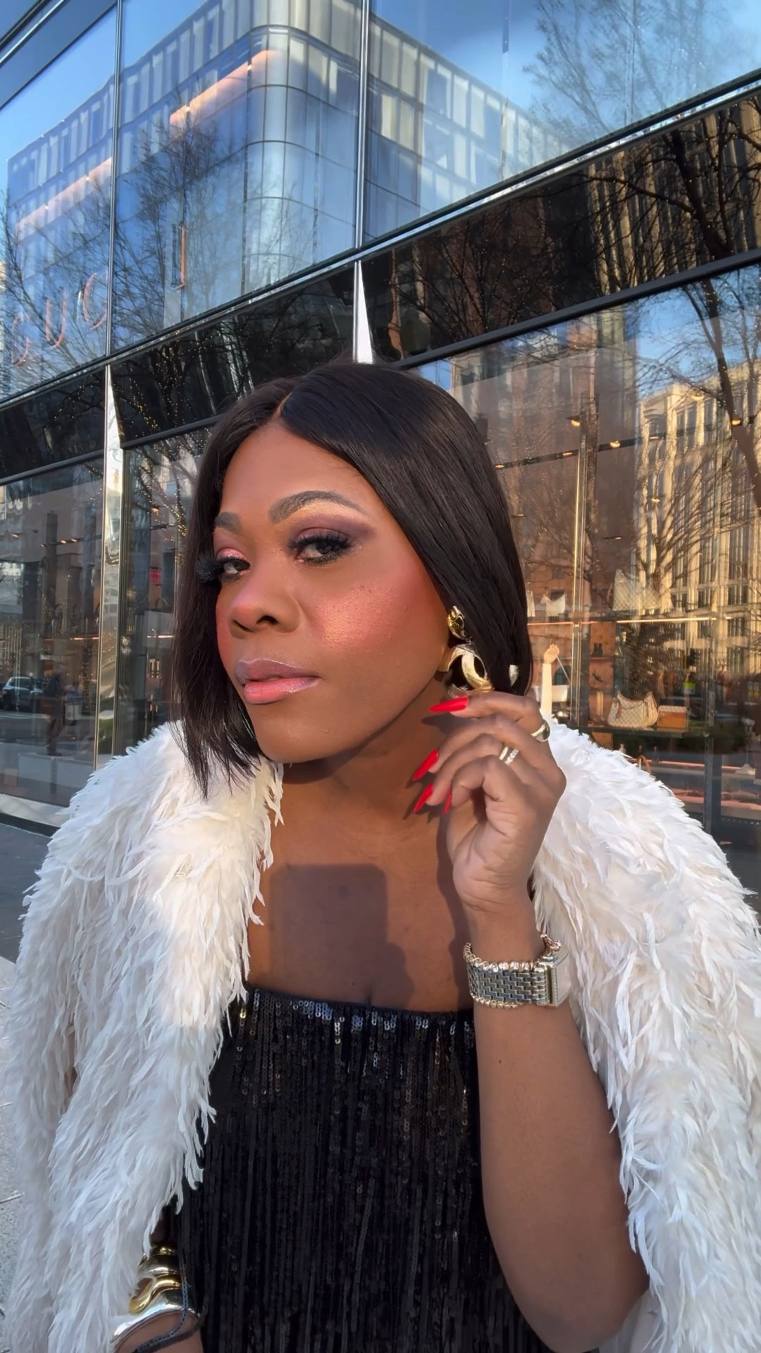 A quick OOTD for our family Christmas photo shoot . It’s the perfect holiday dress that you can still wear after the holidays. A fun little black dress that’s elegant and timeless 

#LTKootd #LTKMidsize #LTKHoliday