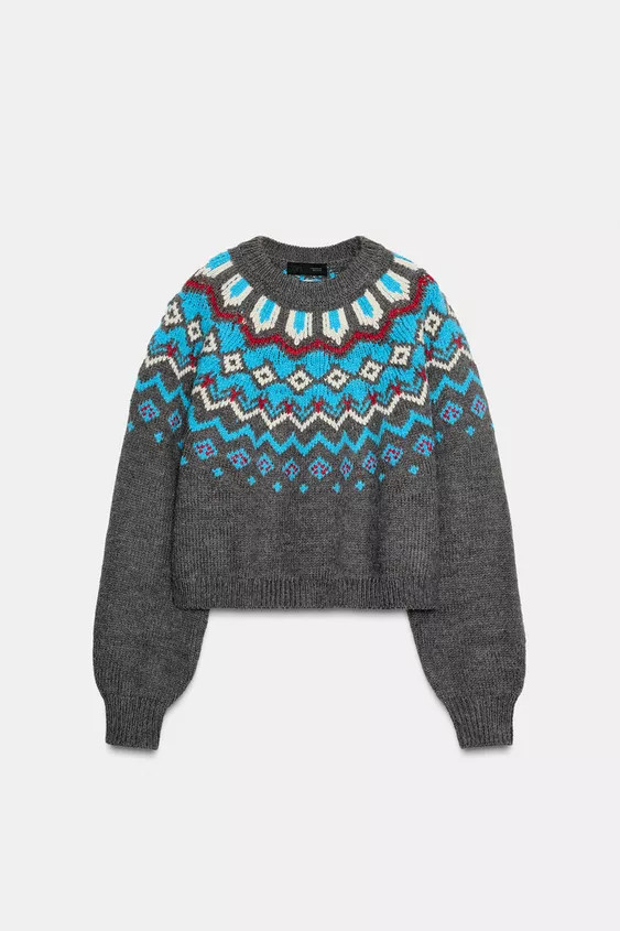 JACQUARD KNIT JUMPER | Zara Canada
