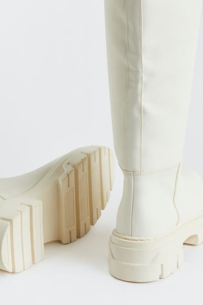 Knee-high Boots - White - Ladies | H&M US | H&M (US)