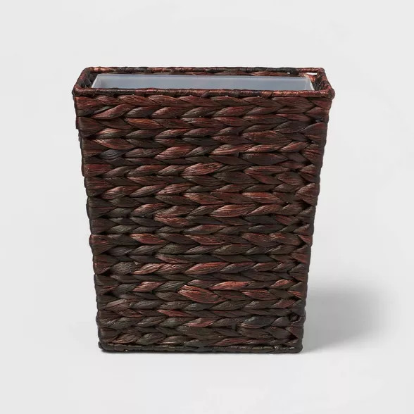 Wastebasket Dark Weave Black - Threshold™ | Target