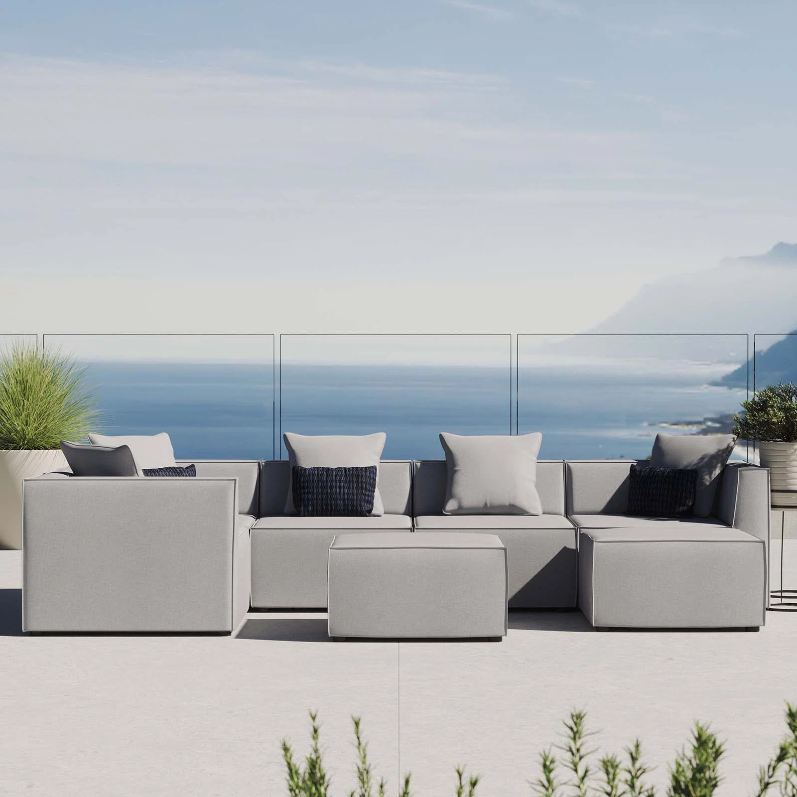 Saybrook Outdoor Patio Upholstered 7-Piece Sectional Sofa | Wayfair North America